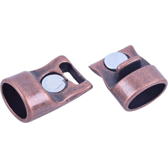 Easy Use Antique Copper Magnetic Clasps - 5 Sets for Creative Crafting Projects - Picture 2 of 3